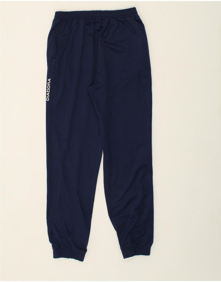 DIADORA Mens Graphic Tracksuit Trousers Joggers Medium  Navy Blue Vintage Diadora and Second-Hand Diadora from Messina Hembry 
