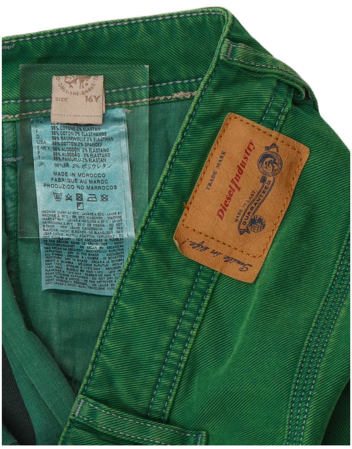 DIESEL Kratke traper hlače za dječake 15-16 godina W32 Zeleni pamuk