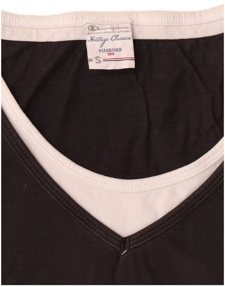 CHAMPION Ženska Heritage Classics majica kratkih rukava UK 10 Small Black