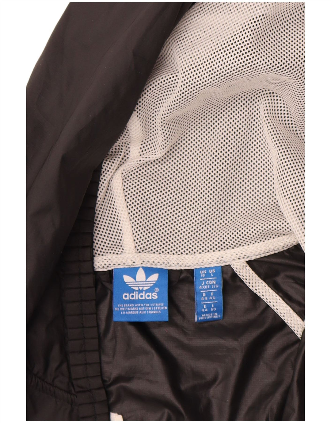 Adidas ženska kišna jakna s kapuljačom UK 18 XL crni poliester