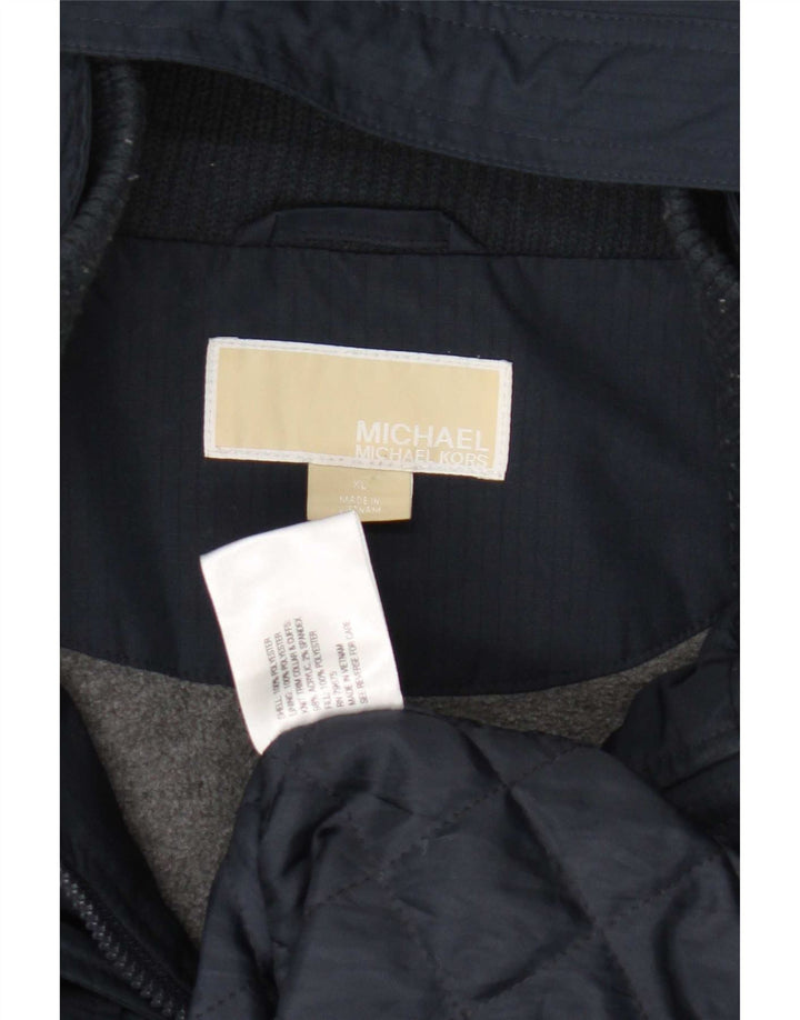 Michael Kors ženska parka jakna s kapuljačom UK 18 XL tamnoplavi poliester