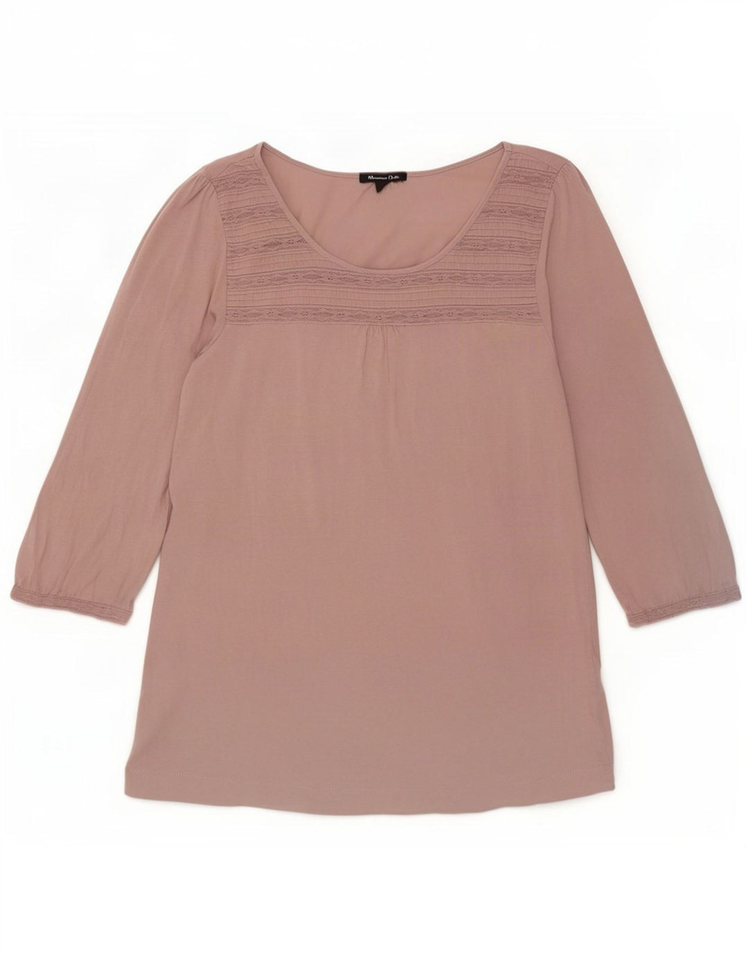Ženska majica s 3/4 rukavima Massimo Dutti UK 12 srednje ružičasta