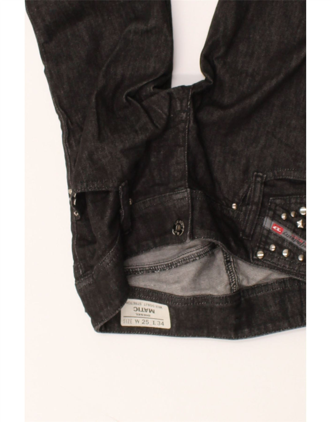 DIESEL Womens Matic Slim Jeans W25 L28 Black Cotton Vintage Diesel and Second-Hand Diesel from Messina Hembry 
