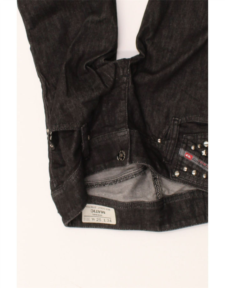 DIESEL Womens Matic Slim Jeans W25 L28 Black Cotton Vintage Diesel and Second-Hand Diesel from Messina Hembry 