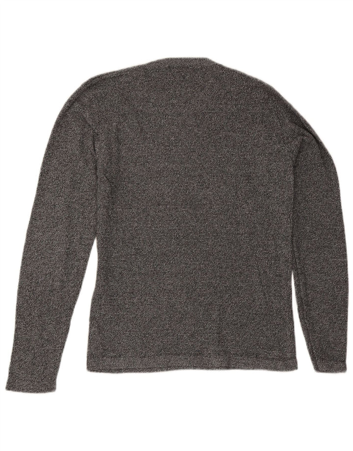 Jack & Jones muški džemper s okruglim izrezom, srednje sivi flekasti pamuk