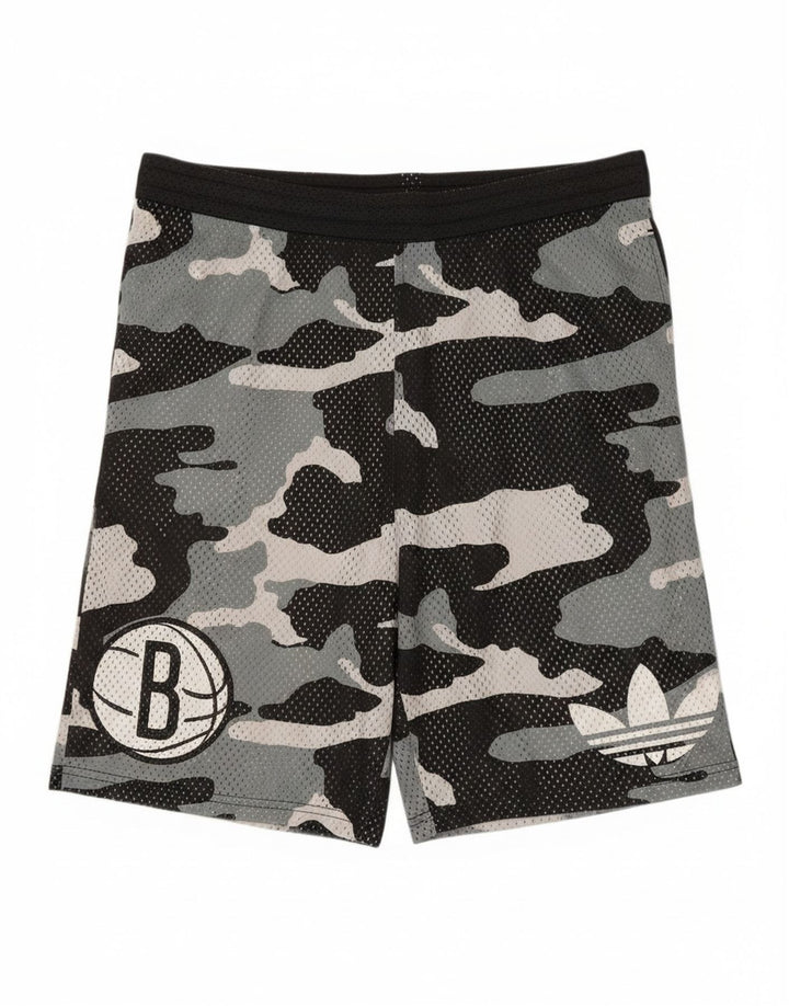 Adidas muške grafičke sportske kratke hlače srednje crne kamuflažne boje od poliestera