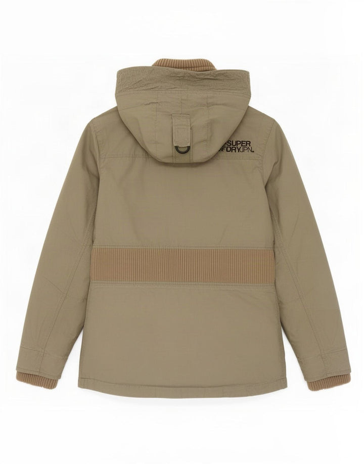 Superdry ženska jakna parka s kapuljačom UK 12 Srednji kaki pamuk