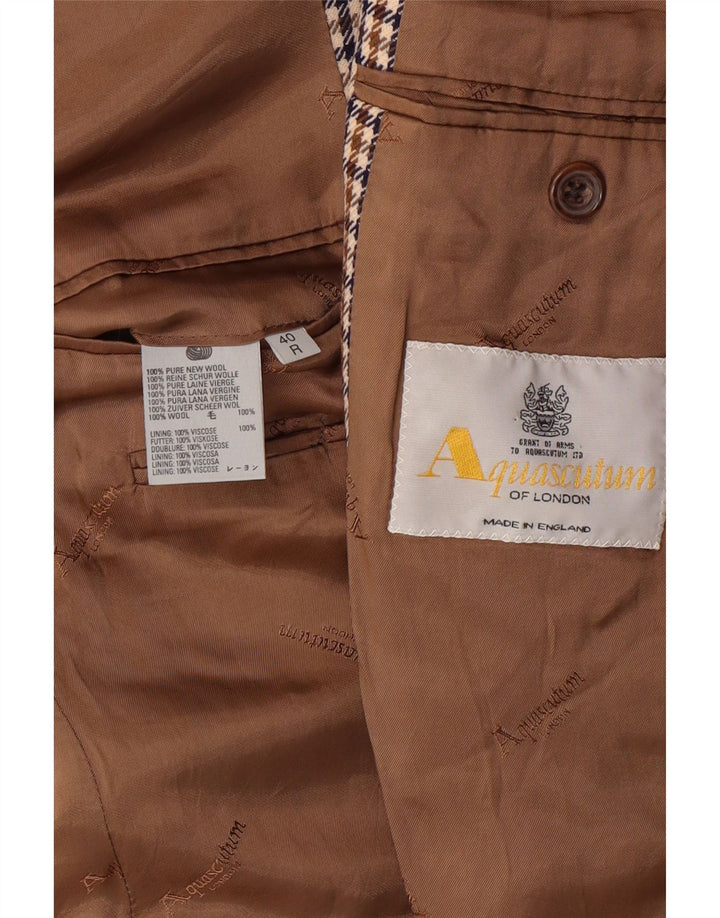 AQUASCUTUM Muški sako sako sa jaknom UK 40 Large Brown Houndstooth Classic