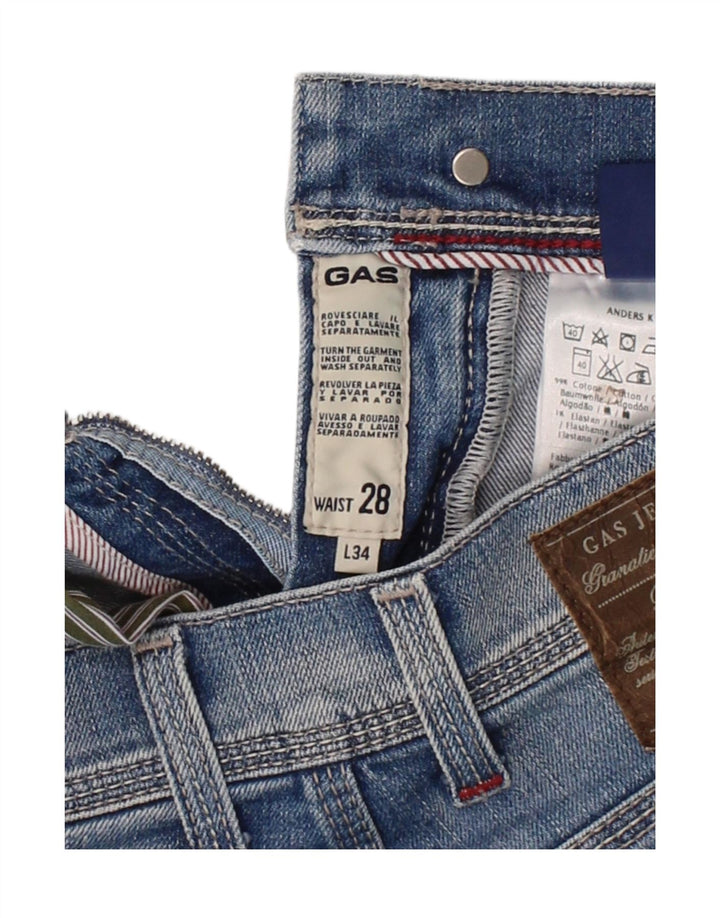 GAS Womens Distressed Slim Jeans W28 L27 Blue Cotton Vintage Gas and Second-Hand Gas from Messina Hembry 