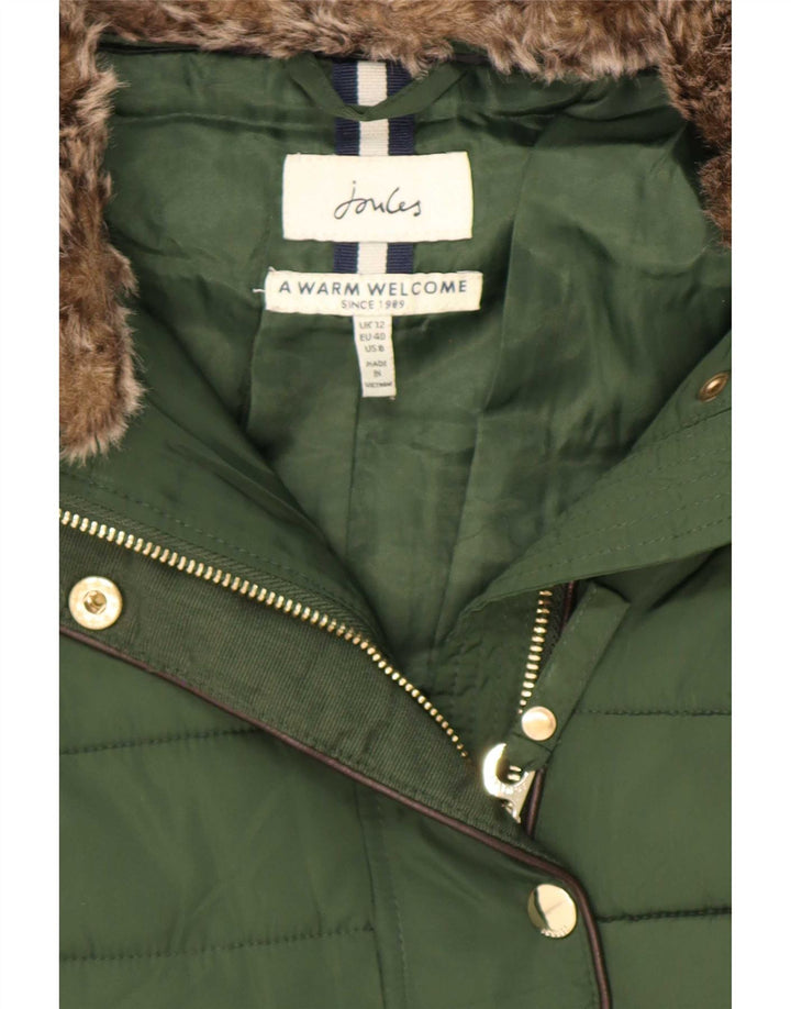 Joules ženski podstavljeni kaput s kapuljačom UK 12 Srednje zeleni poliester