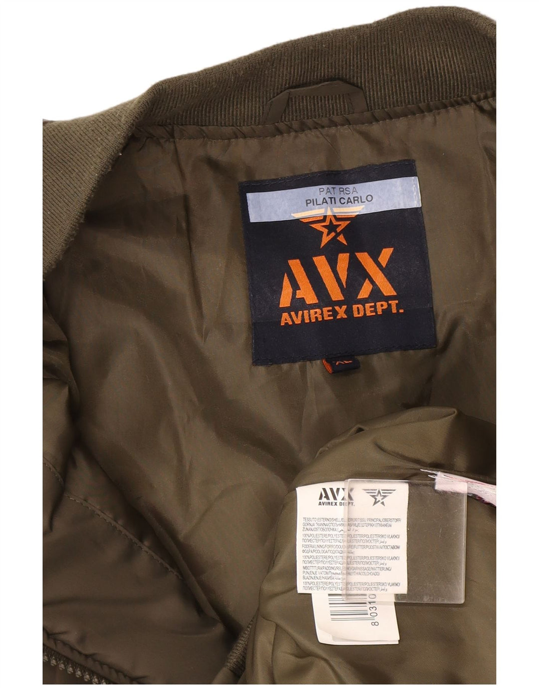 Avirex muška bomber jakna UK 42 XL kaki poliester