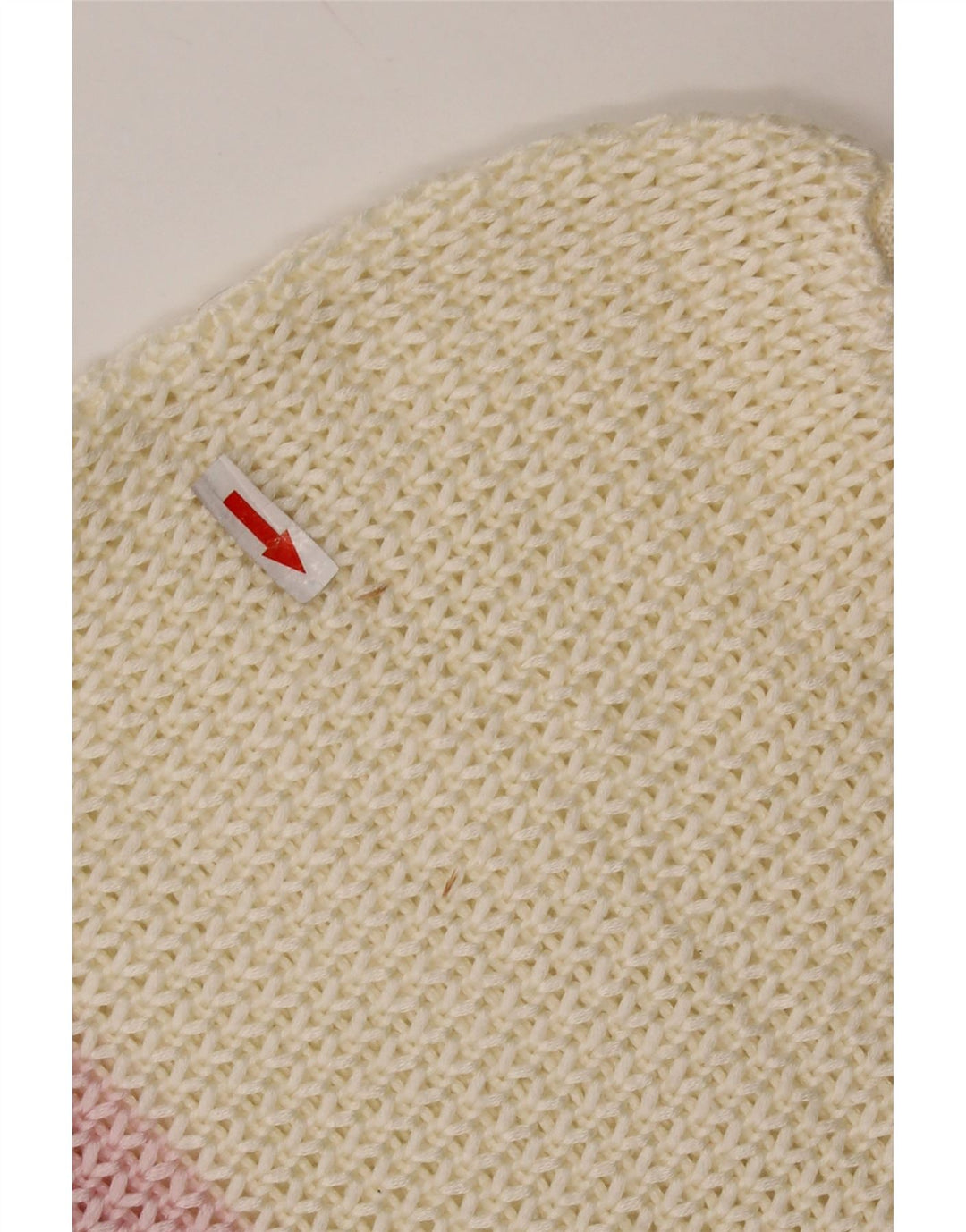 Vintage ženski džemper s brodskim izrezom UK 14 Veliki sivo bijeli na pruge