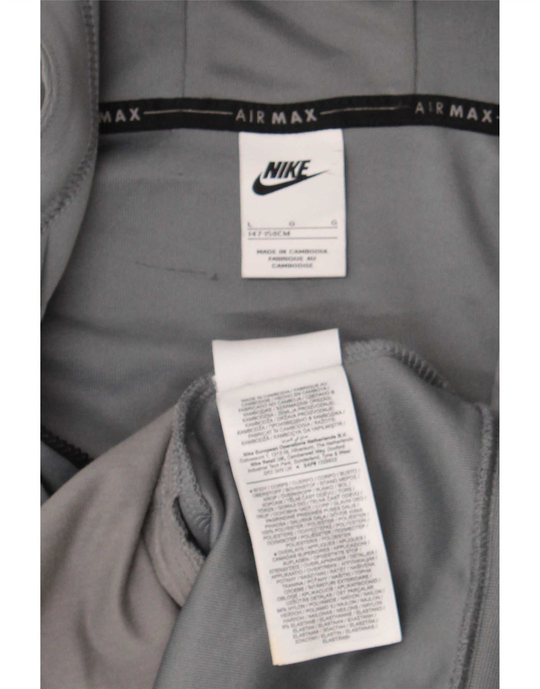Nike Boys Graphic Zip Hoodie pulover 12-13 Years Veliki sivi poliester