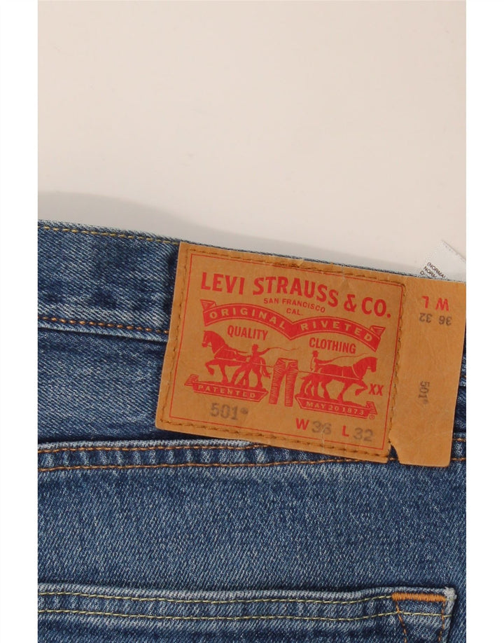 Levi's muške 501 ravne traperice W36 L32 plavi pamuk