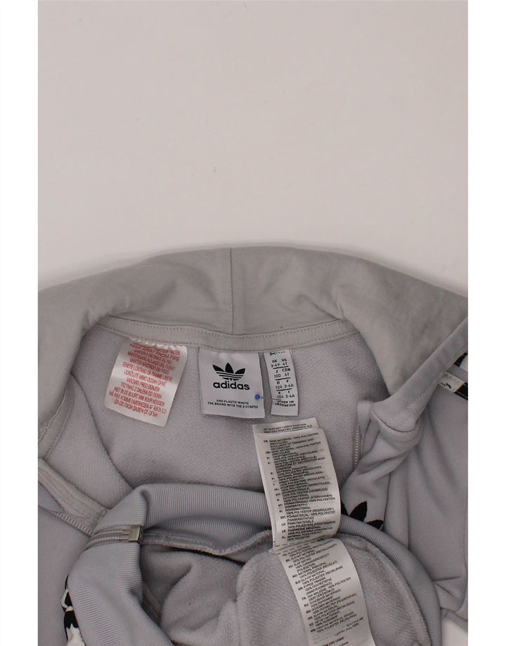 ADIDAS Boys Zip Hoodie Sweater 3-4 Years Grey Camouflage Polyester Vintage Adidas and Second-Hand Adidas from Messina Hembry 