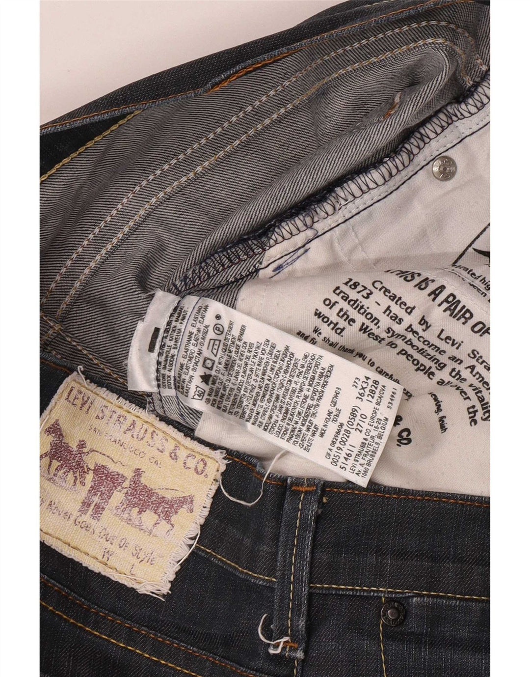 Levi's muške 519 uske traperice W36 L29 tamnoplavi pamuk