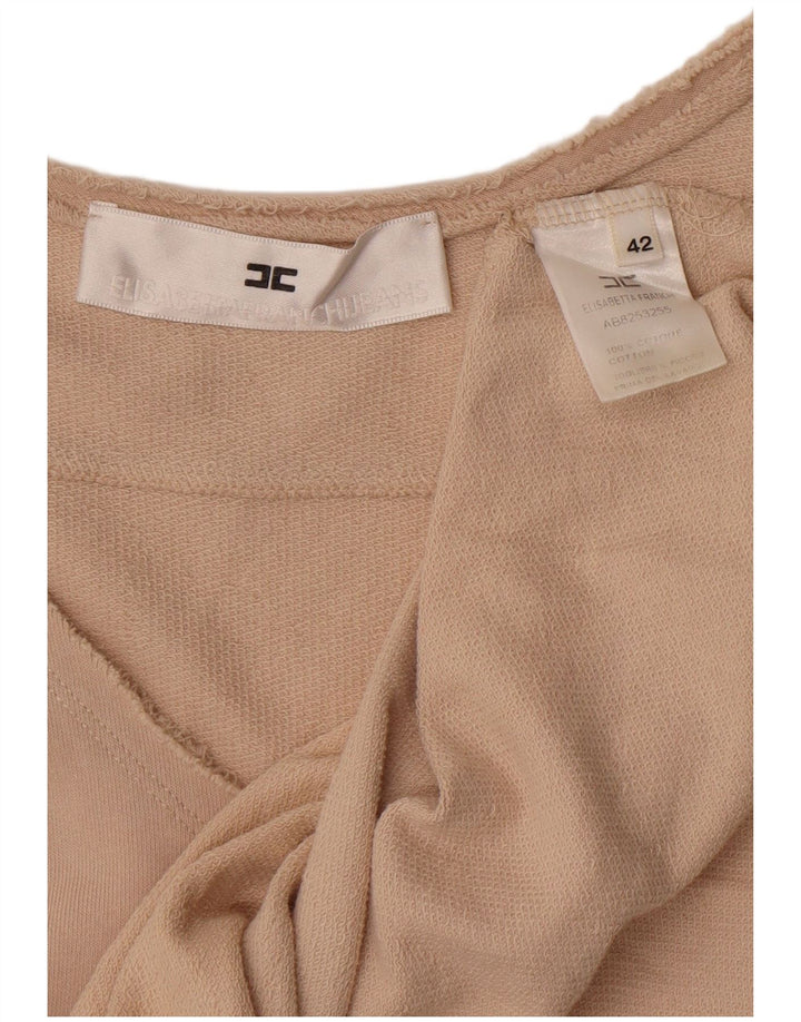 Vrh ženske bluze Elisabetta Franchi IT 42 srednje bež pamuk