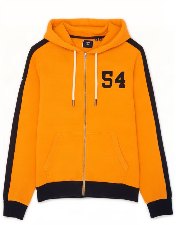 Superdry muška majica s kapuljačom s patentnim zatvaračem, veliki narančasti pamuk