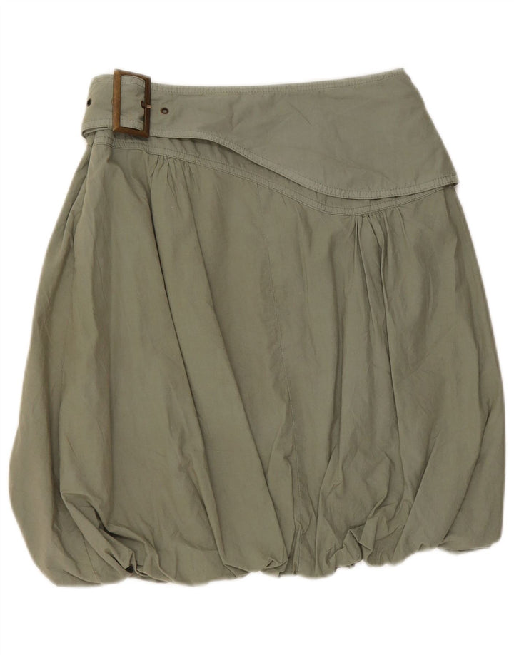 Desigual ženska grafička suknja s mjehurićima EU 36 mala W28 kaki pamuk