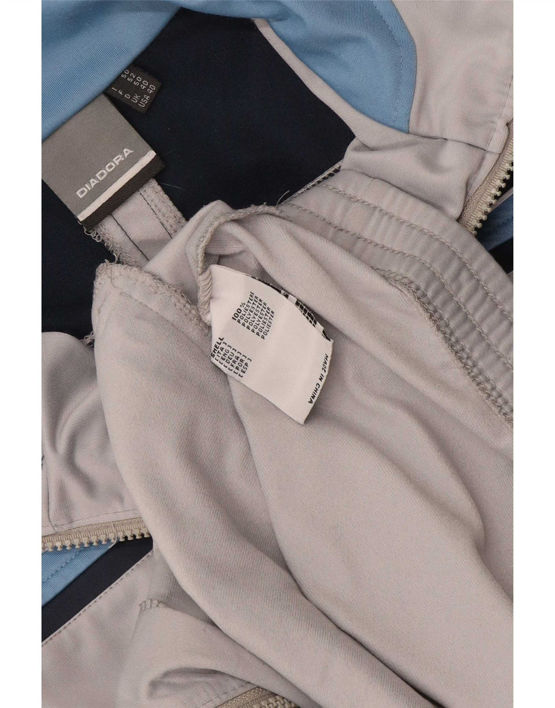 Diadora muška gornja jakna trenirke UK 40 poliester srednje sive boje