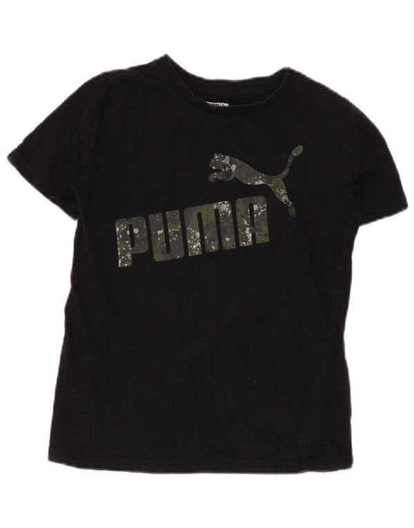 PUMA Boys Graphic T-Shirt Top 10-11 Years srednje crna