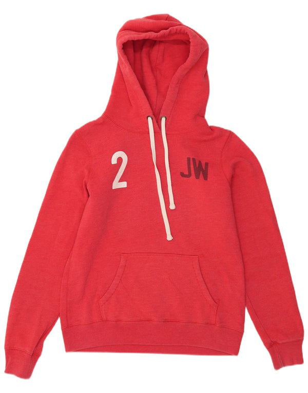 Jack Wills Ženska majica s kapuljačom s grafičkim motivima UK 12 Srednje crveni pamuk