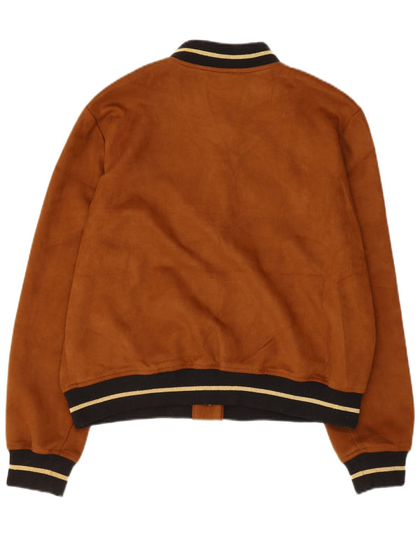 Zara ženska bomber jakna UK 14 srednje smeđi poliester