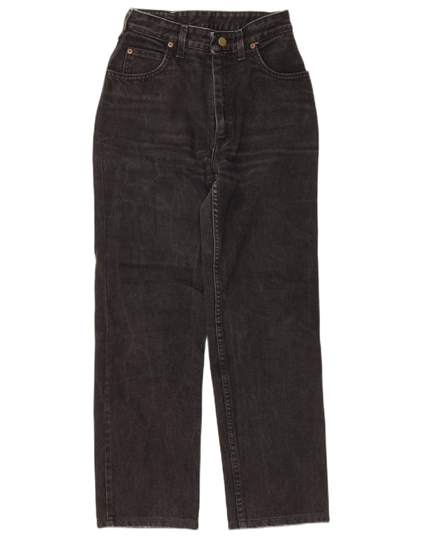 Lee Womens Straight Jeans W30 L26 Black Cotton