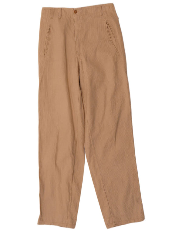 Vintage Womens Straight Corduroy Trousers IT 44 Medium W26 L32 Beige