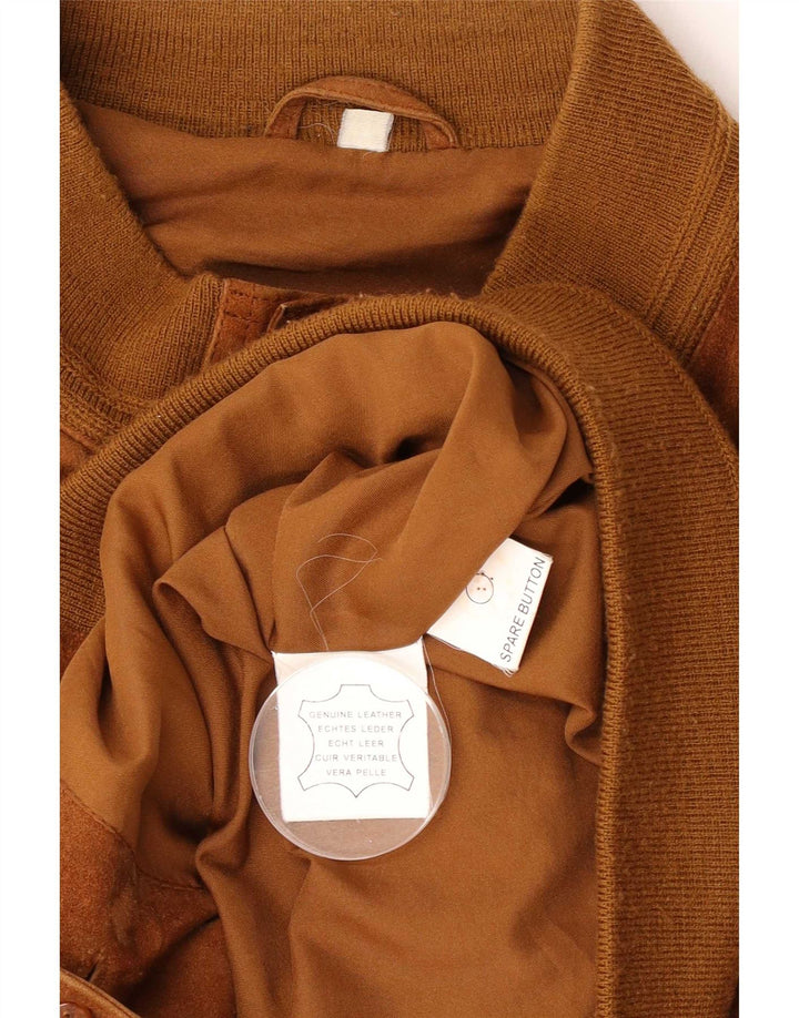 Vintage muška bomber jakna od brušene kože UK 40 velika smeđa koža