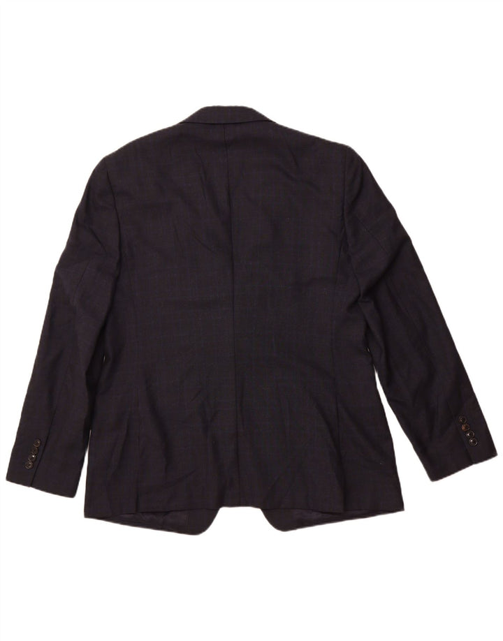 Reiss muška jakna sako s 1 gumbom UK 42 XL tamnoplava karirana vuna