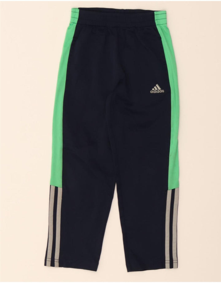 ADIDAS Boys Tracksuit Trousers 5-6 Years  Black Colourblock Polyester Vintage Adidas and Second-Hand Adidas from Messina Hembry 