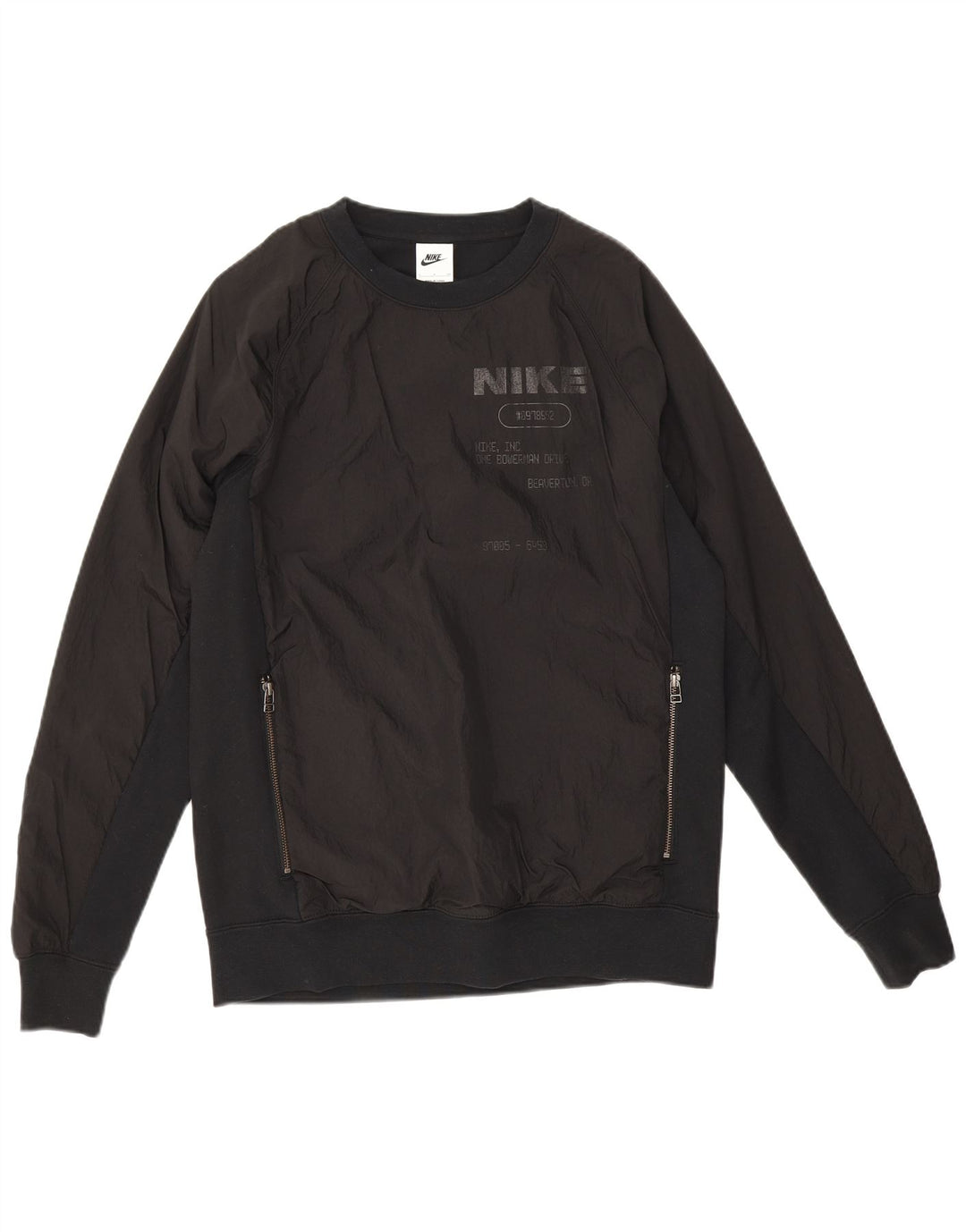 Mali crni poliamidni džemperi Nike Graphic Sweatshirt