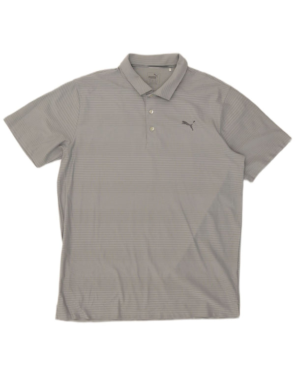 Puma muška polo majica XL poliester u sivu prugu