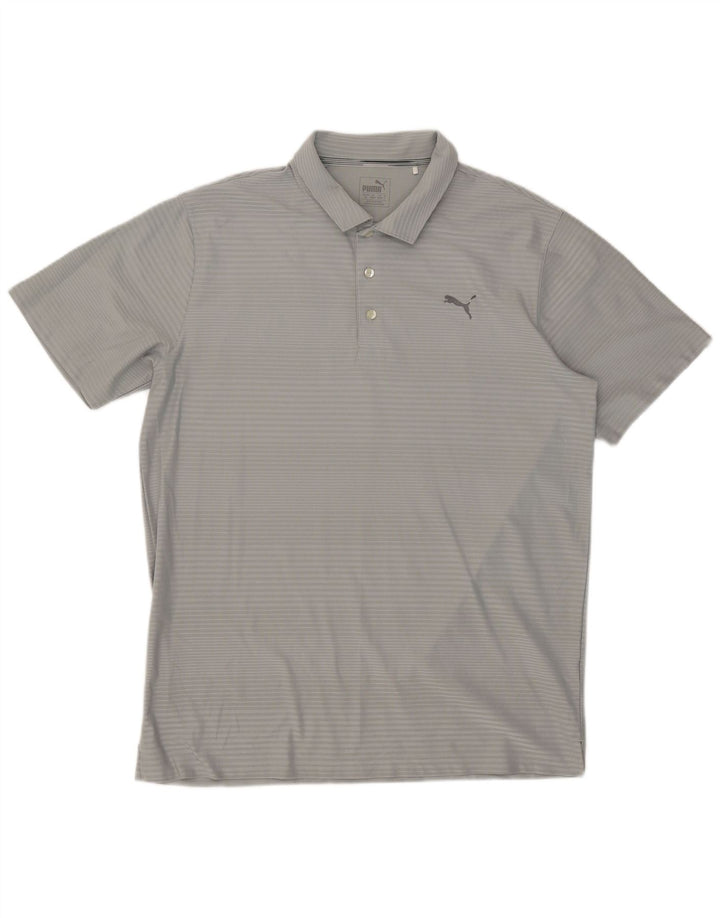 Puma muška polo majica XL poliester u sivu prugu