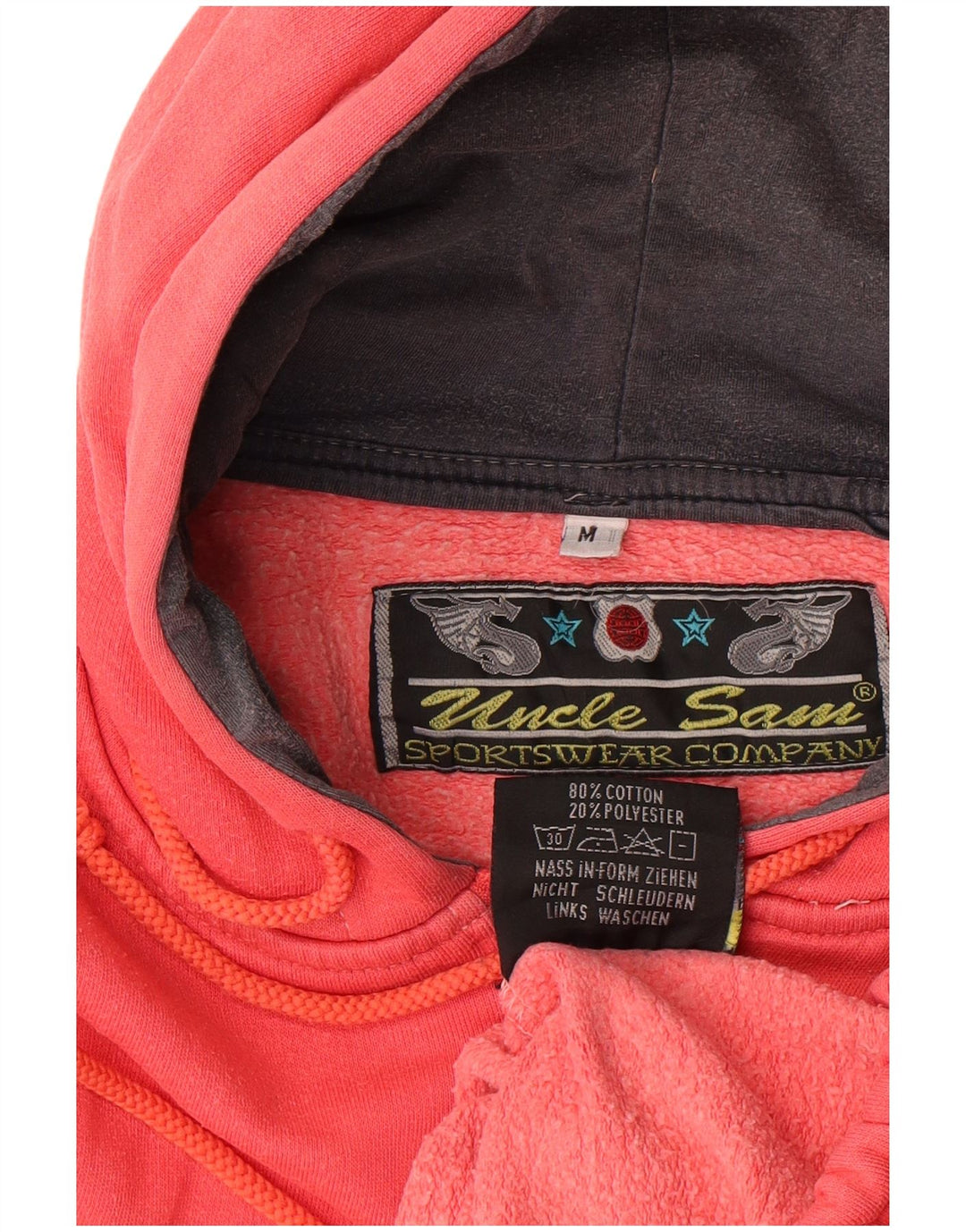 Muški džemper s kapuljačom s patentnim zatvaračem Uncle Sam, srednji crveni pamuk