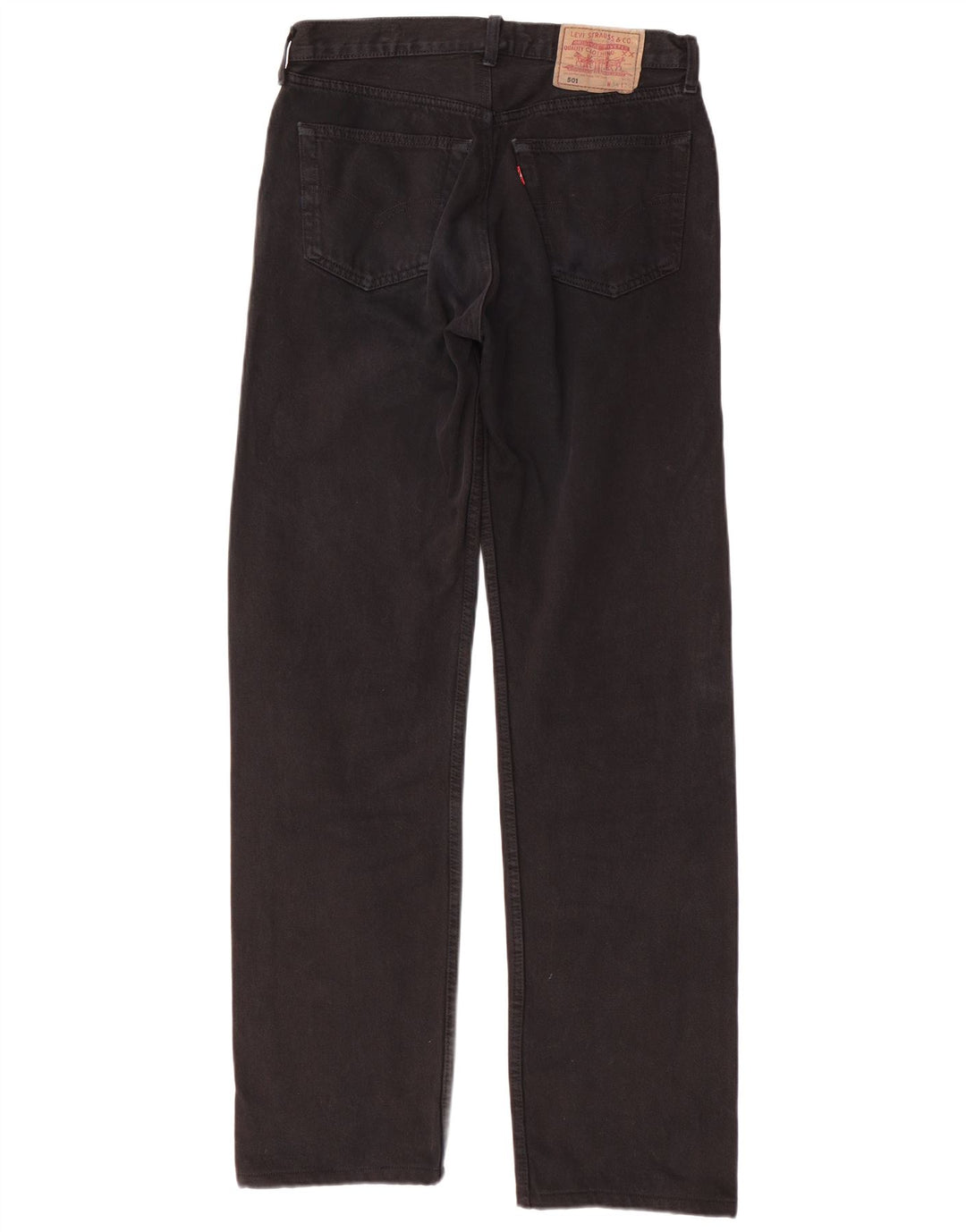 LEVI'S muške 501 ravne traperice W34 L36 crni pamuk