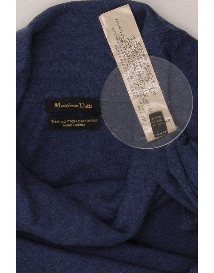 Massimo Dutti ženski pulover s rol izrezom UK 12 Srednje plava svila