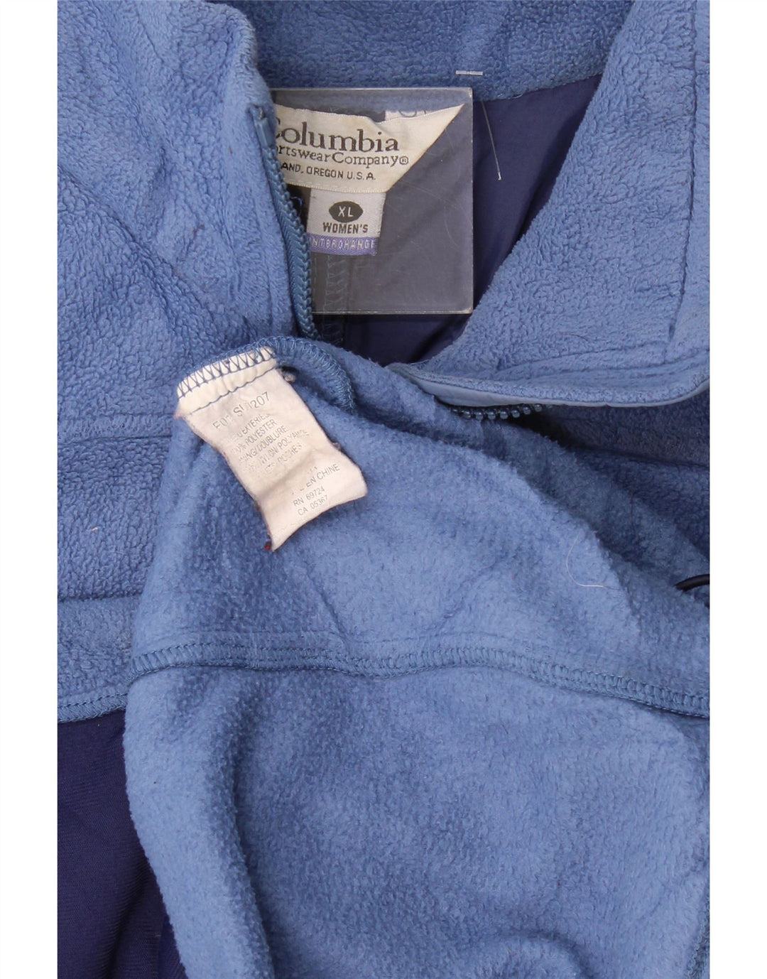 Prevelika ženska Columbia jakna od flisa UK 18 XL plavi poliester