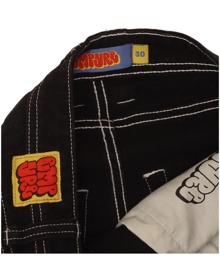 VINTAGE muške sužene traperice W30 L28 crni pamuk