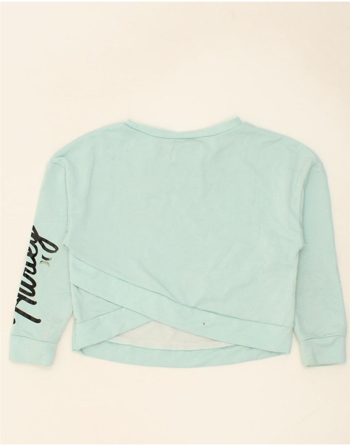 HURLEY Girls Graphic Sweatshirt Jumper 10-11 Years Medium  Blue Vintage Hurley and Second-Hand Hurley from Messina Hembry 