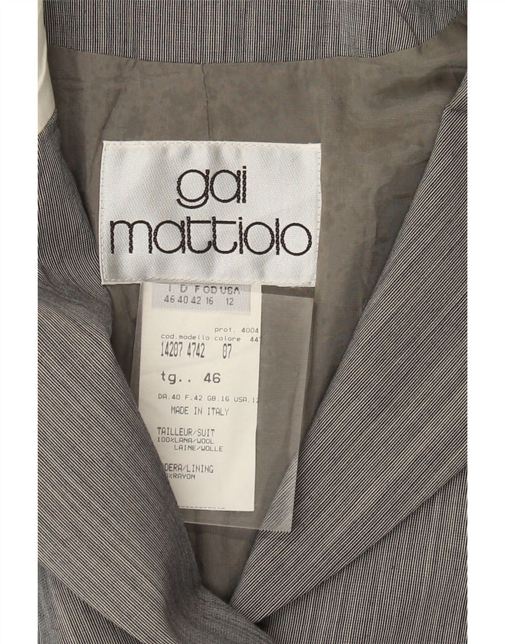 Gai Mattiolo Ženska jakna sa 4 gumba UK 16 Large Gray Colourblock