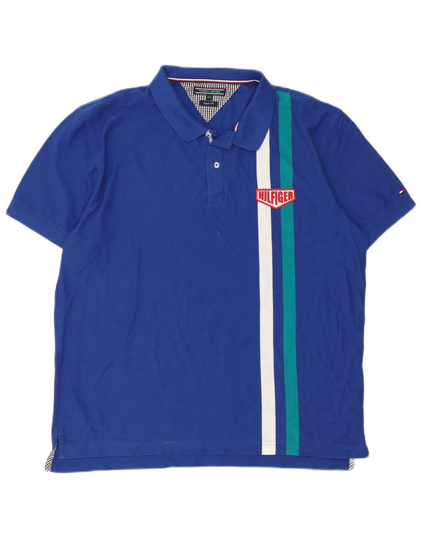 Tommy Hilfiger muška polo majica standardnog kroja 2XL plavi pamuk u boji