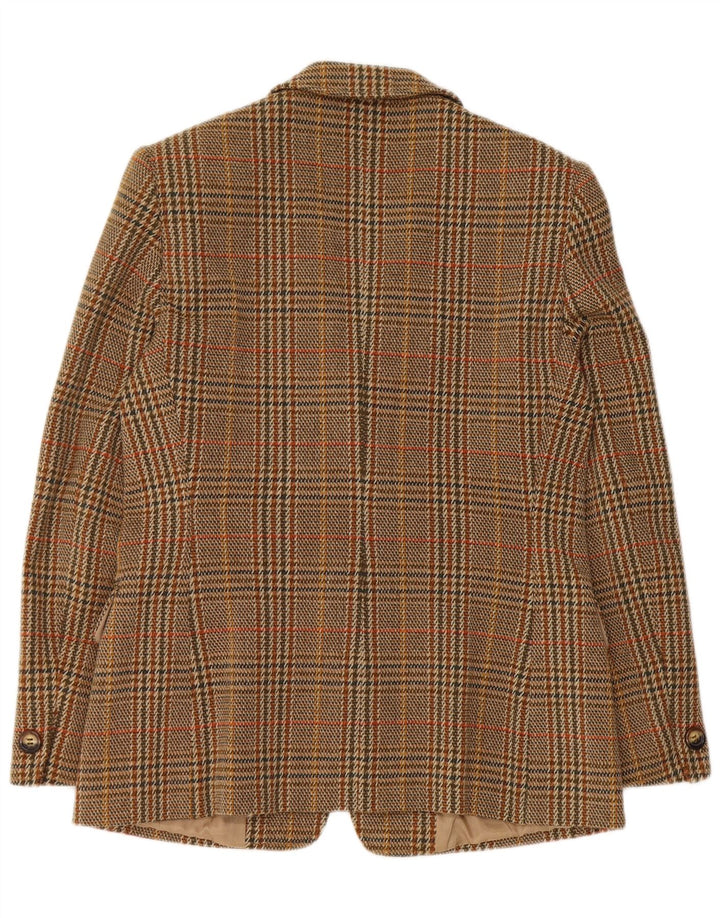 Ženska jakna s 2 gumba Marella UK 16 Large Brown Houndstooth