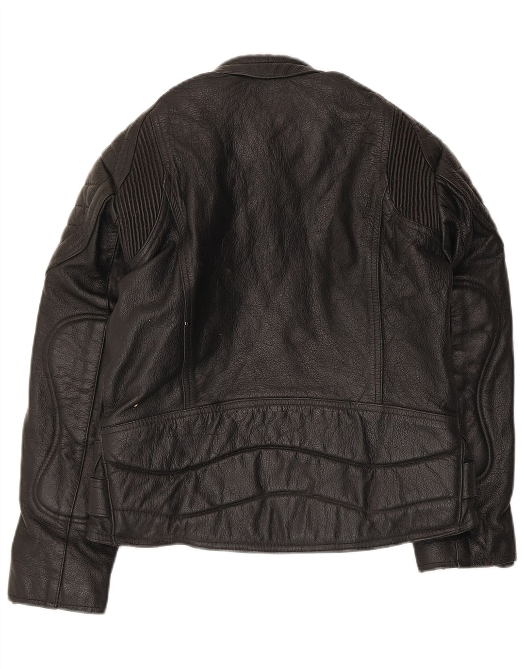 SKINTAN ženska kožna trkačka jakna UK 10 Mala crna kožna