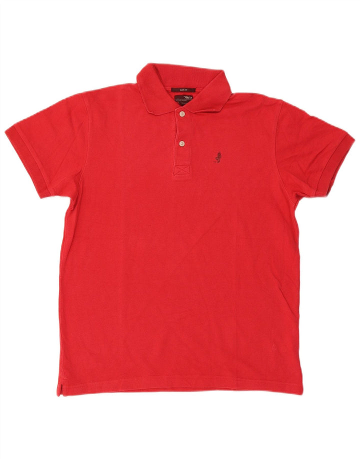 Marlboro Classics muška uska polo majica srednje crvene boje