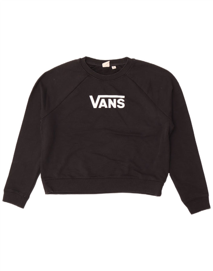 Vans ženski džemper s grafičkim motivima UK 14 srednje crni pamuk