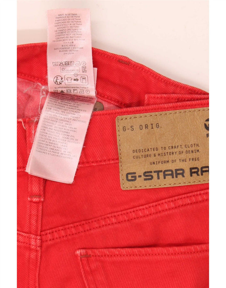 G-Star muške 3D Arc skraćene traperice W25 L25 crveni pamuk