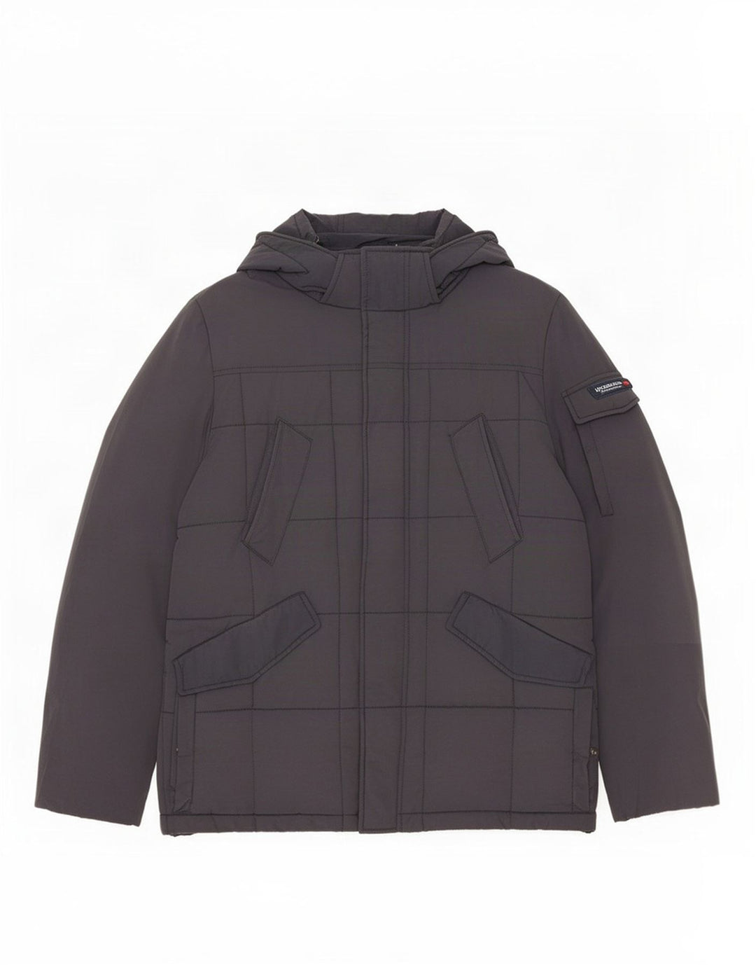 Woolrich muška podstavljena jakna s kapuljačom UK 40 Large tamnoplavi najlon