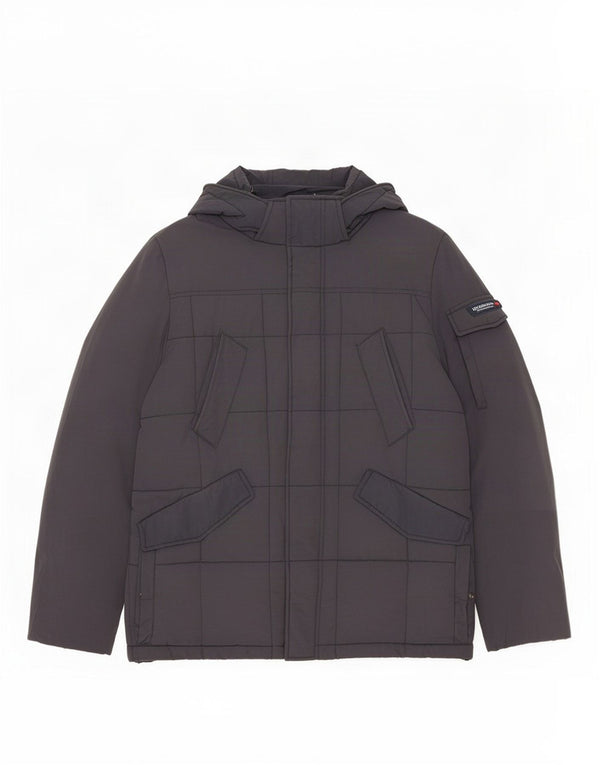 Woolrich muška podstavljena jakna s kapuljačom UK 40 Large tamnoplavi najlon